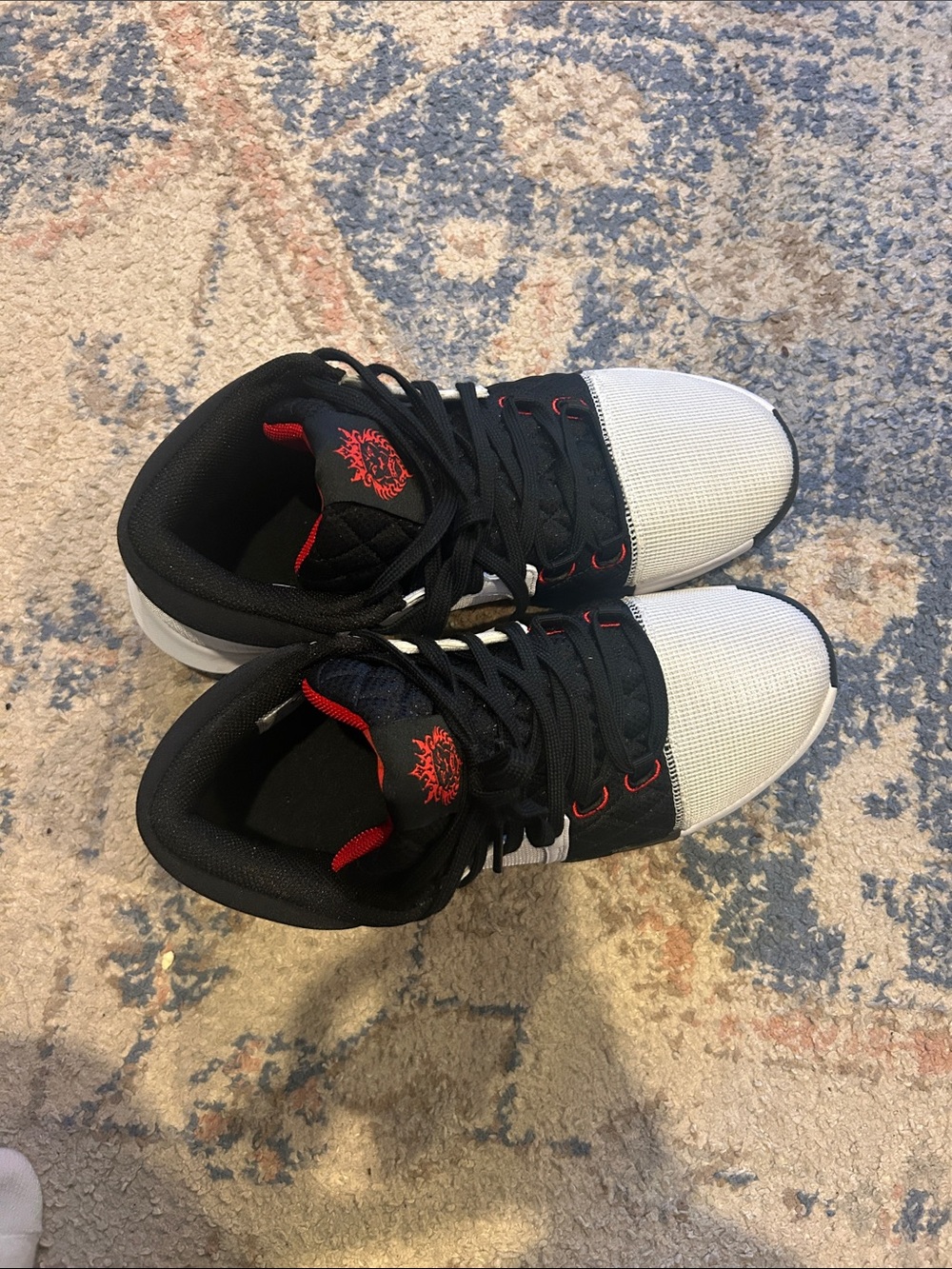 Nike Men's Athletic Shoes Black, White & Red Accents